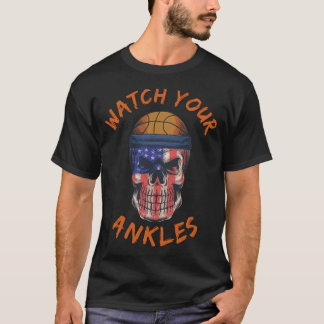 Halloween Basketball Skeleton Watch Your 90s baske T-Shirt