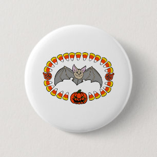 Halloween Bat 6 Cm Round Badge