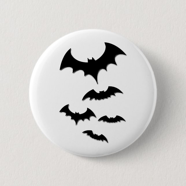 halloween bat 6 cm round badge (Front)