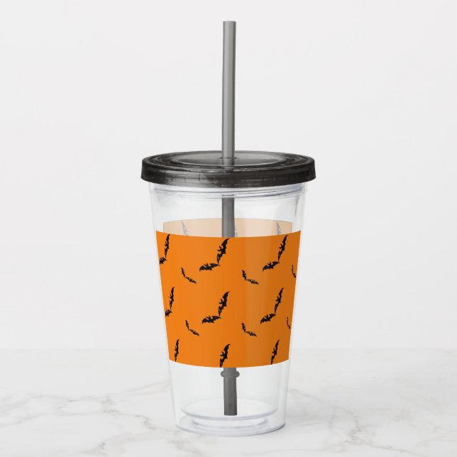 Halloween/bat  acrylic tumbler (Front)
