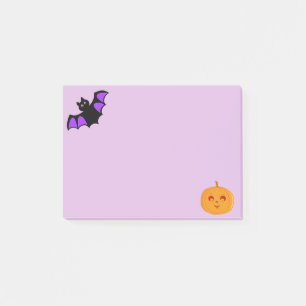 Halloween Bat and Pumpkin Post-it Notes