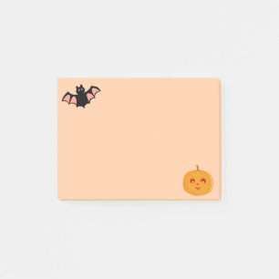 Halloween Bat and Pumpkin Post-it Notes