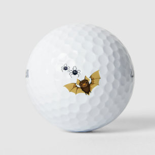 Halloween Bat and Spiders Golf Balls