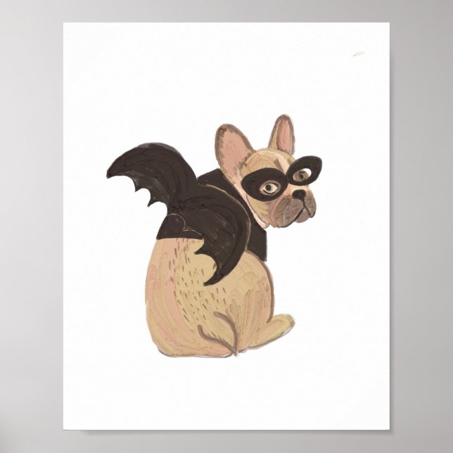 Halloween Bat Dog Poster (Front)