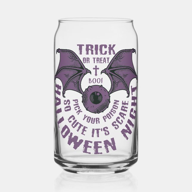 Halloween Bat Eye Glass – Spooky Trick or Treat  (Front)