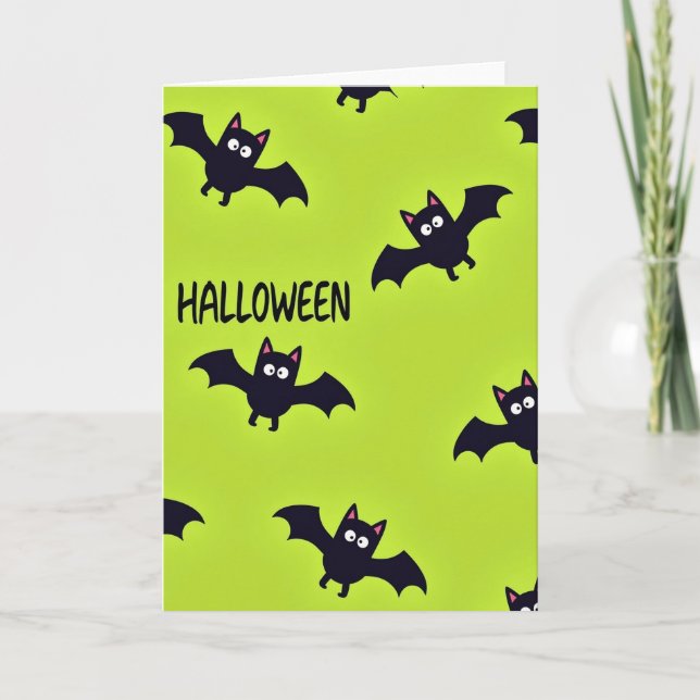 Halloween Bat Flight Card (Front)