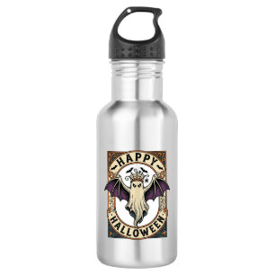 Halloween Bat Ghost Vintage Engraving Shirt_1 532 Ml Water Bottle