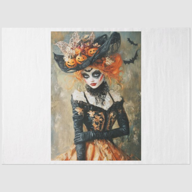 Halloween Bat Girl Tissue Paper (Front)