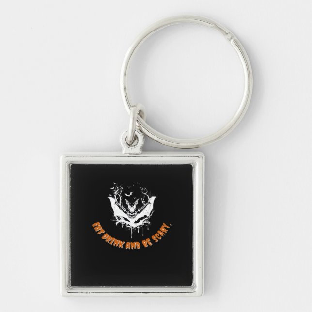 Halloween Bat Hanging For The Essential Key Ring (Front)