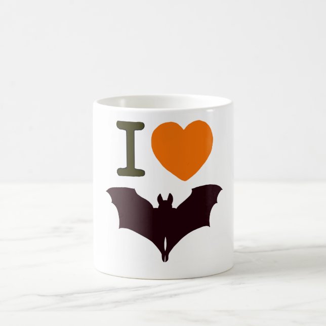 Halloween bat holiday love magic mug (Center)