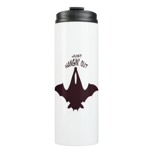 Halloween bat holiday thermal tumbler (Front)