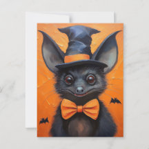 Halloween Bat in Witch Hat