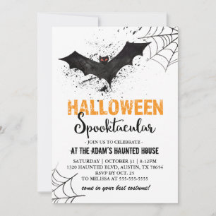 Halloween Bat Invitation
