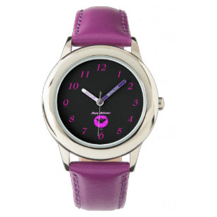Halloween Bat Kids Stainless Steel Purple Watch