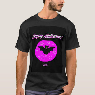 Halloween Bat Men's Black Basic T Shirt