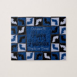 Halloween bat mosaic jigsaw puzzle