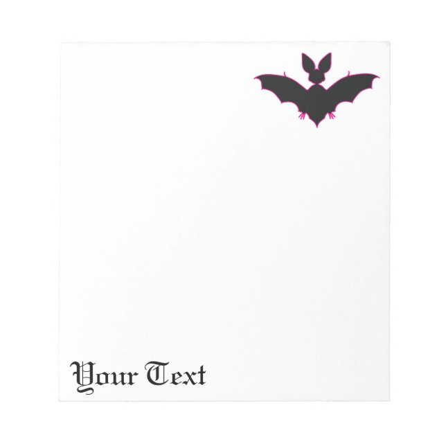 Halloween Bat Notepad (Front)