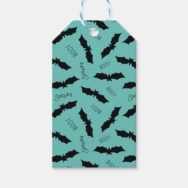 Halloween Bat pattern Gift Tags (Front)