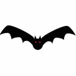 Halloween Bat Photo Sculpture<br><div class="desc">Customisable scary red eyed Halloween bat. This design is available for a variety of products. Text adding is optional.</div>