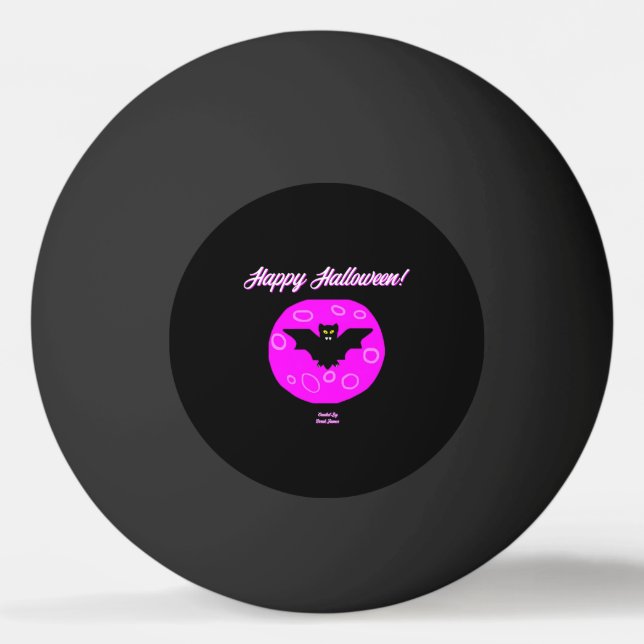 Halloween Bat Ping Pong Ball (Front)
