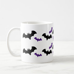 Halloween Bat Print Coffee Mug