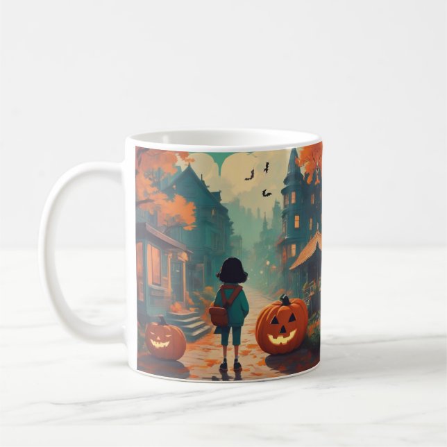 Halloween bat pumpkin and a Lost girl Coffee Mug (Left)