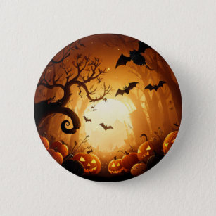 Halloween/Bat/Pumpkin/Fall  6 Cm Round Badge