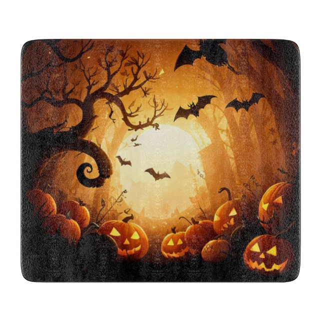 Halloween/Bat/Pumpkin/Fall  Cutting Board (Front)