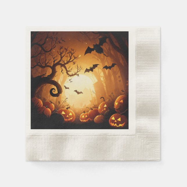 Halloween/Bat/Pumpkin/Fall  Napkin (Front)