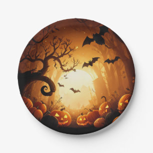 Halloween/Bat/Pumpkin/Fall Paper Plate