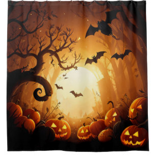 Halloween/Bat/Pumpkin/Fall Shower Curtain