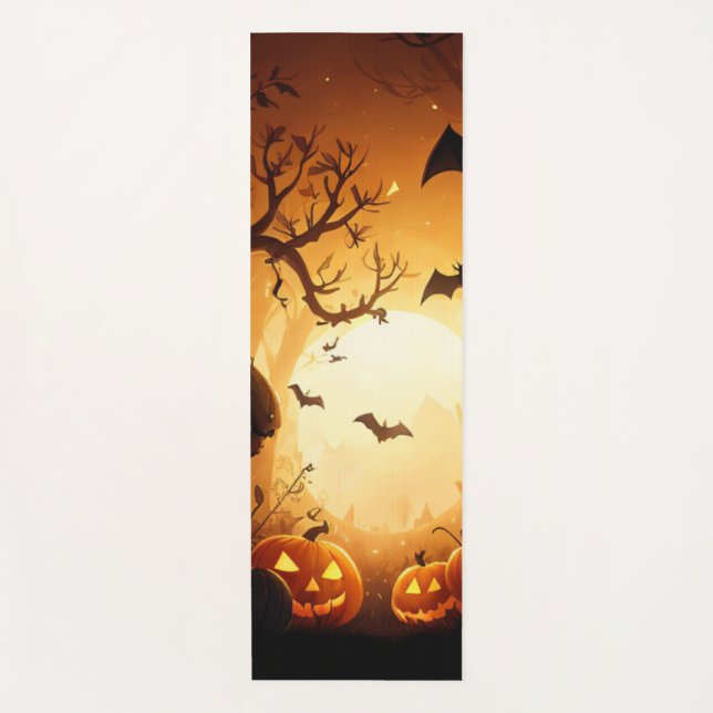 Halloween/Bat/Pumpkin/Fall  Yoga Mat (Front)