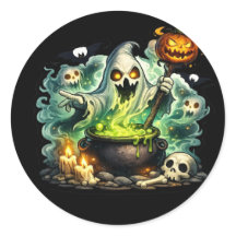 Halloween Bat Pumpkin Sticker