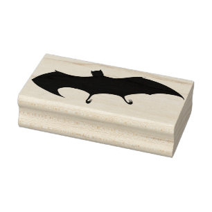Halloween Bat Silhouette Rubber Art Stamp