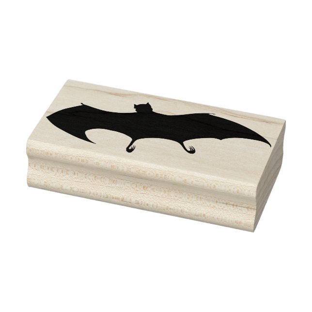 Halloween Bat Silhouette Rubber Art Stamp (Stamp)