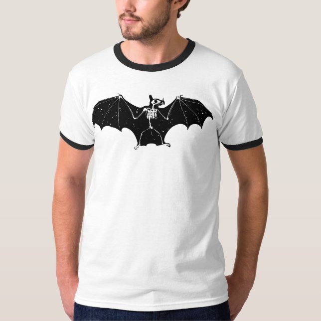 Halloween bat skeleton tshirt (Front)