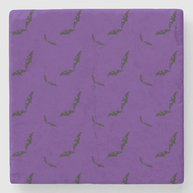 Halloween/bat   stone coaster (Front)
