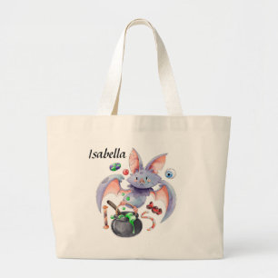 Halloween Bat Trick or Treat Tote Bag