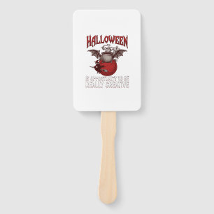 Halloween Bat Winged Cauldron Flying Witch Ghost Hand Fan