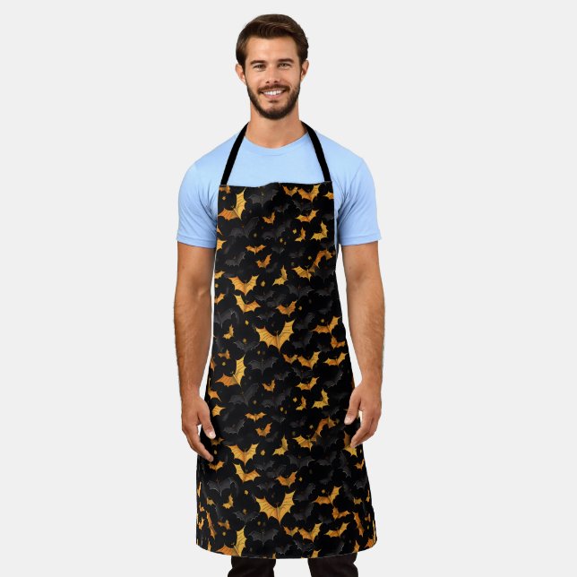 Halloween Bats Apron (Worn)