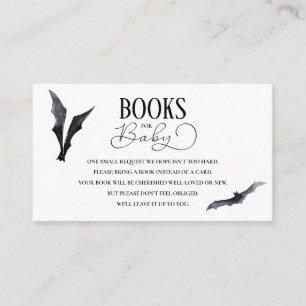 Halloween Bats Baby Shower Book Request Enclosure Card