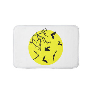 Halloween bats bath mat