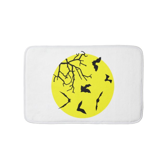 Halloween bats  bath mat (Front)