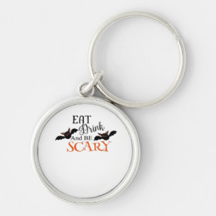 Halloween Bats Be Scary Funny Meme Key Ring