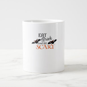 Halloween Bats Be Scary Funny Meme Large Coffee Mug