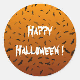 Halloween Bats Classic Round Sticker