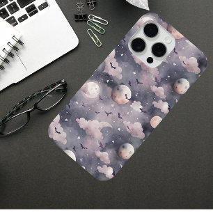 Halloween Bats   Cute Spooky Night Pattern iPhone 15 Pro Max Case