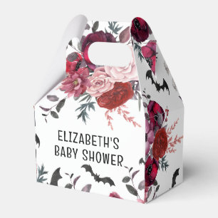 Halloween Bats Flowers Baby Shower Favour Box