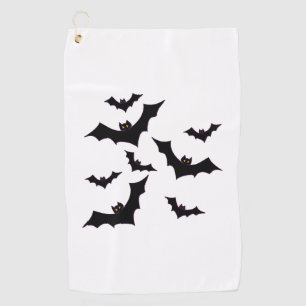 Halloween bats golf towel