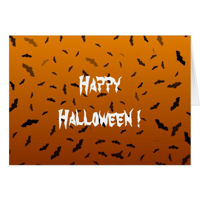 Halloween Bats Greeting Card (Front Horizontal)